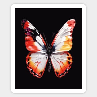 orange watercolor butterfly Magnet